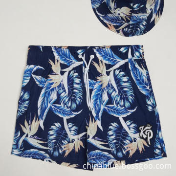 Men's flower print summer beach shorts